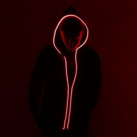 Hoodie yang menerangi - merah