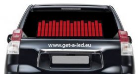 Auto Led Ekvalizér - Červený 42 x 11 cm