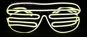 Gofres partido gafas LED - Amarillo