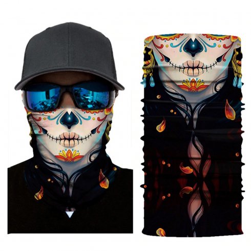 Bandana or scarf for face - MUERTA pattern