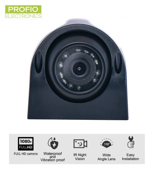 FULL HD Autokamera AHD 3,6mm Objektiv + 8 IR LED Nachtsicht + IP67 + WDR