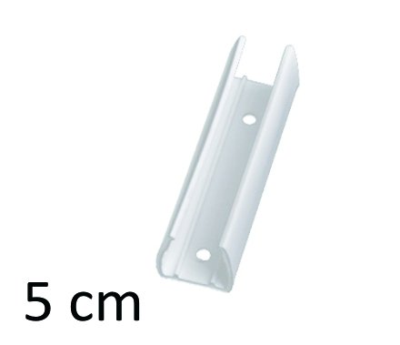 5 cm - Riel de guía de montaje de aluminio para tiras de luces LED