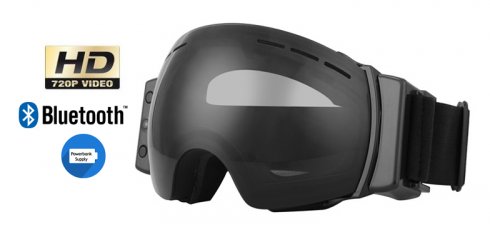 Gogle narciarskie i snowboardowe z kamerą HD i Bluetooth