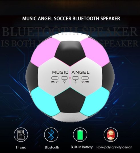 Mini reproduktor k mobilu bluetooth - futbalová lopta 2x3W