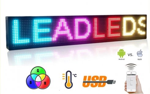 WiFi LED light board 7 color RGB - panel 100 cm x 15 cm