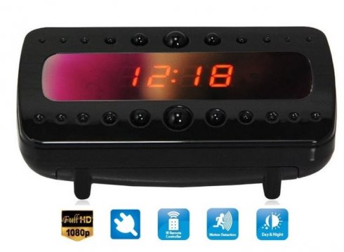 Cámara despertador con FULL HD IR LED - se puede conectar a la toma de AC / DC