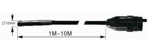 3mグースネック - 6,8 mmチューブ+ 10 mmレンズ