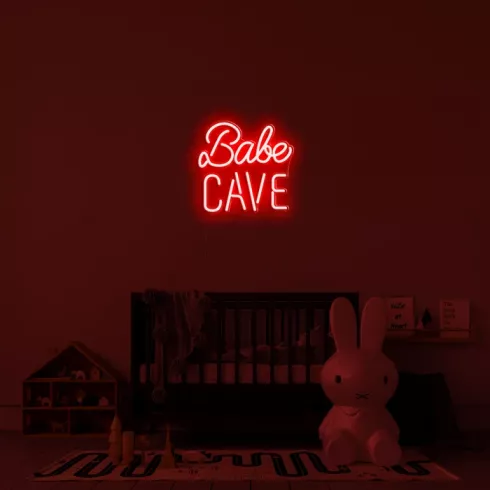3D LED nápisy na stenu do interiéru - Babe cave 50 cm