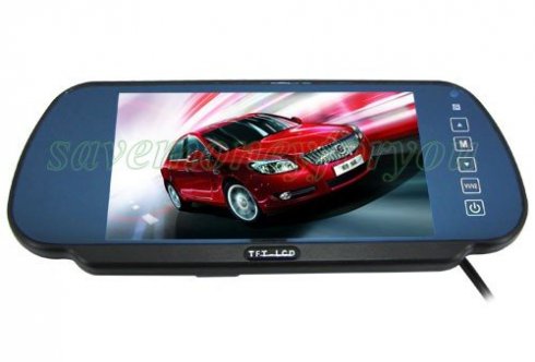 Rear view mirror with display -  7" TFT LCD