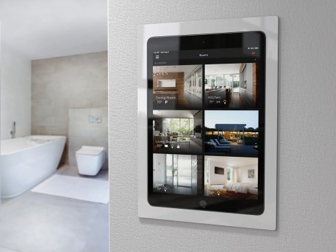 Stazzjon tal-iċċarġjar tal-iPad - docking immuntat mal-ħajt għal iPad 6" (Kulur abjad)