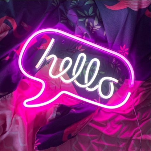 Neon lights sign - HELLO Led logo