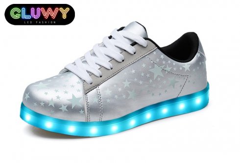 Chaussures LED éclairage - Silver Stars