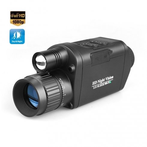 Visore notturno monoculare Bestguarder NV-500 fino a 350 m con zoom ottico 3,5x