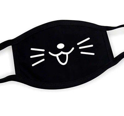 Textile face mask 100% cotton - pattern Cat
