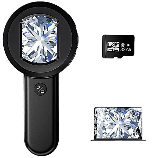 Digitálna lupa elektronicka s kamerou a 2" HD IPS displejom až 16M rozlíšenie + LED svetlo