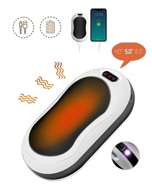 Ohřívač rukou do ruky teplota až 55 °C + powerbanka 10 000 mAh