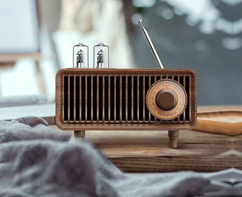レトロラジオ - Bluetooth + FM/AM ラジオ/AUX/USB ディスク/Micro SD