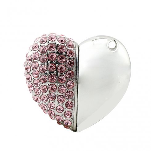 Perhiasan USB - Hati dengan berlian