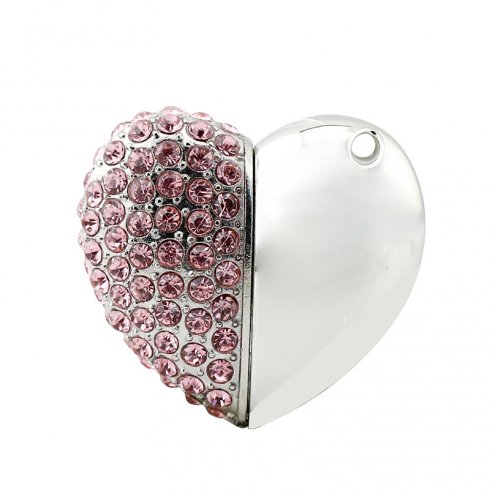 USB jewelery - Heart with diamonds