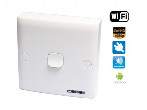WiFi FULL HD-Kamera in dem Schalter mit Bewegungserkennung