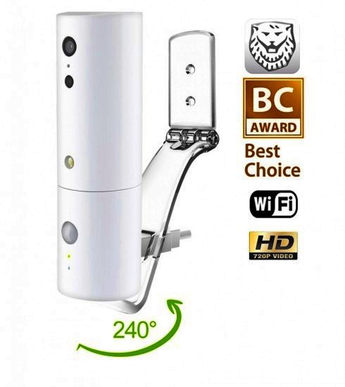 กล้องรักษาความปลอดภัยภายใน WiFi IP - iSensor ที่มีความละเอียด HD แบบหมุนมุมมองภาพ 240 °