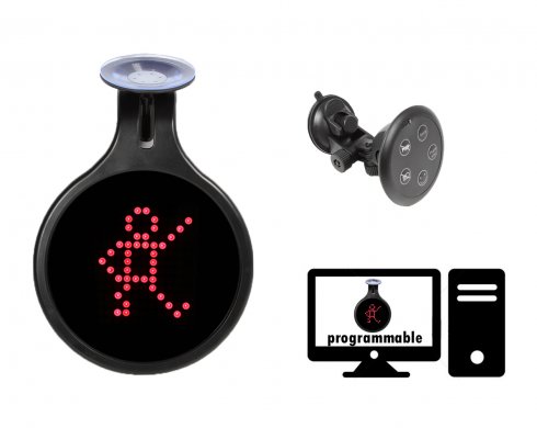 Émoticône programmable AUTO LED affichage rouge 16,6 cm de diamètre