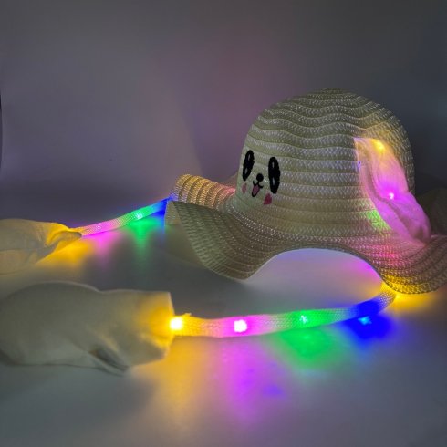 動く耳付きウサギの帽子 - LED フロッピー耳帽子（動く耳帽子） | Cool