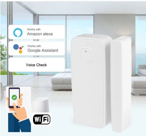 Czujnik drzwi i okien Smart Wifi - otwórz / zamknij z powiadomieniem w aplikacji na smartfona