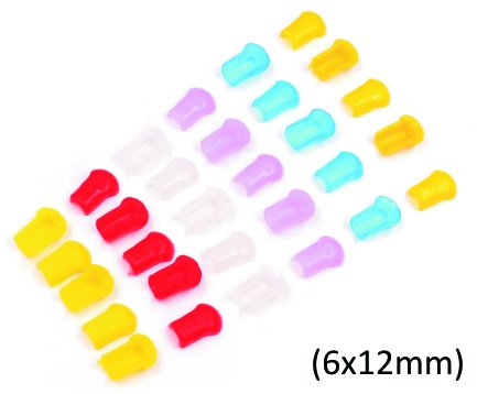 Koncová těsnící gumička pro silikonové svítící LED pásy s tloušťkou 6x12mm