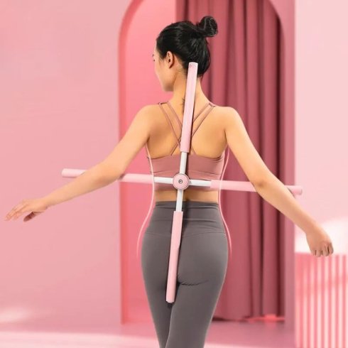 Strečinková pomůcka na jógu a cvičení na záda a ramena - Korekční jógové + pilates hole