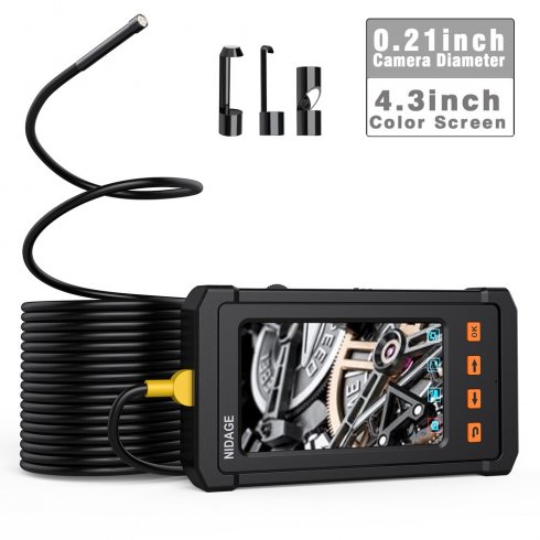 Endoscope caméra serpent FULL HD + écran 4,3 + caméra avec 6