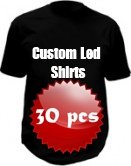 LED футболки с индивидуальным принтом - 30 штук