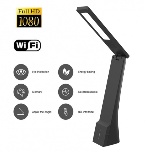 Lamp camera LED rechargeable 1080P + WiFi camera + 16GB memory