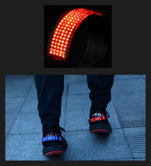 ไฟ LED แถบรองเท้าสว่างขึ้น - RED