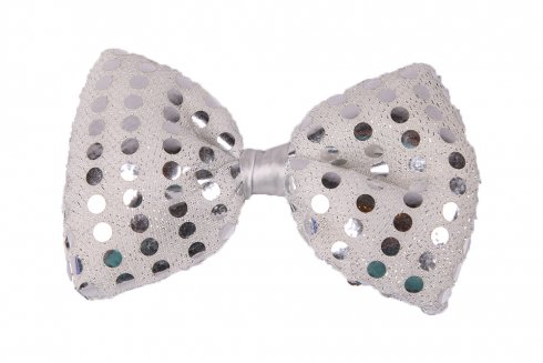 Light up bow tie for party - white dotted