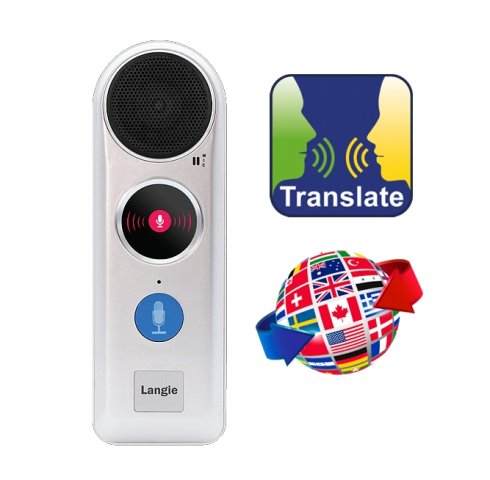 Traductor de bolsillo - LANGIE  traducción de voz bidireccional en línea / fuera de línea en 52 idiomas