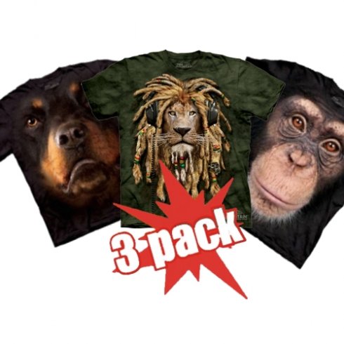 MEGA Action - 3 kaos hewan dengan harga terjangkau