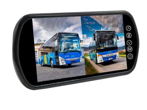 車用バックミラーモニター 7 インチ LCD、2 台の AHD カメラ用