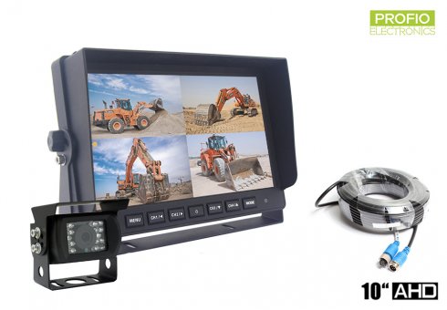 Rückfahrkamera-Parkset LCD HD-Automonitor 10 "+ 1x HD-Kamera mit 18 IR-LEDs
