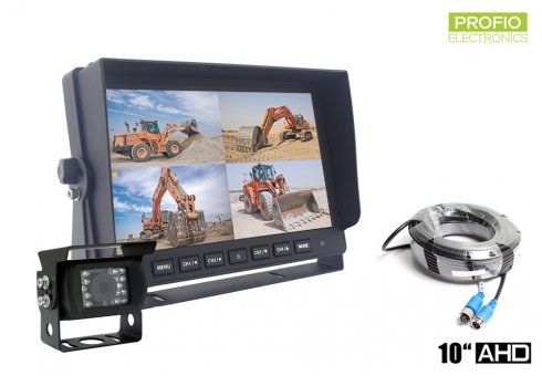 AHD parkovací set LCD HD monitor do auta 10" + 1x HD kamera s 18 IR LED