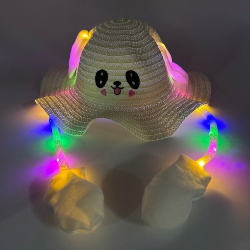 Hasenmütze mit beweglichen Ohren – LED-Schlappohrenmütze (Ohrenmütze mit beweglichen Ohren)