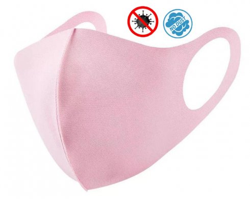 NANO Gesichtsmaske Pink - elastisch (97% Polyester + 3% Elasthan)