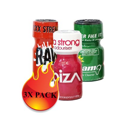 Poppers EXTRA PACK - 3x Mixed