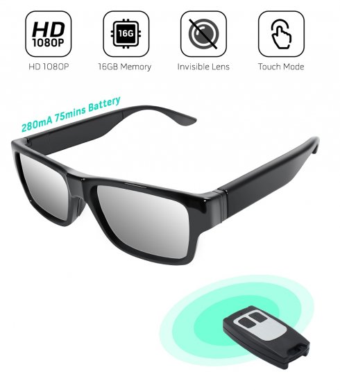 Шпигунські окуляри з FULL HD камерою та дистанційним керуванням + 16 Гб пам'яті