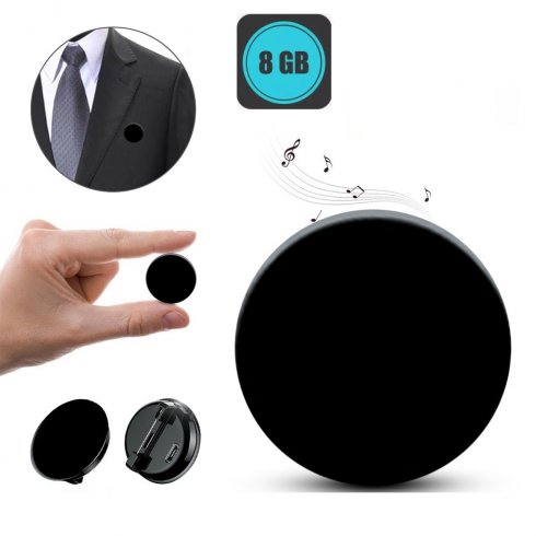 Perakam suara mini - intip dictaphone ultra kecil 3.5cm + ultra ringan 10g + memori 8GB