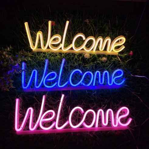 WELCOME - 壁に光るLEDネオンライトサイン | Cool Mania