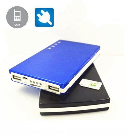 Multi-function power bank with built-in spy camera and interception via SIM card