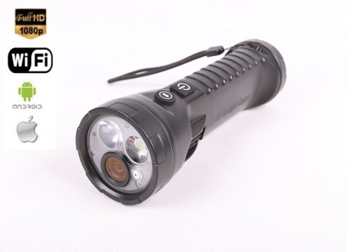 WiFi kamera u baterijskom svjetlu vodootporna s Full HD + 2 LEDs + 32GB memorije