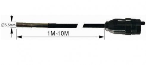 10m svanhals - 5,5 mm rör + 5,5 mm lins