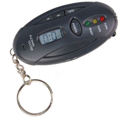 Keychain alcohol tester